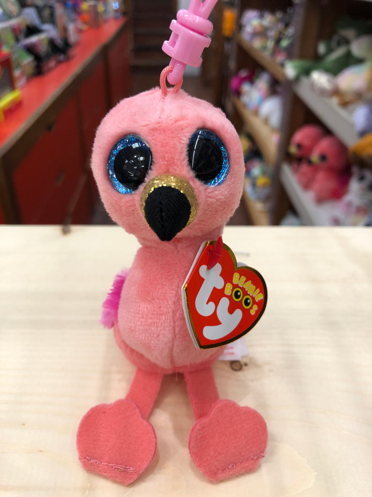 Ty Beanie Boo Gilda Pink Flamingo Plush Clip 7"