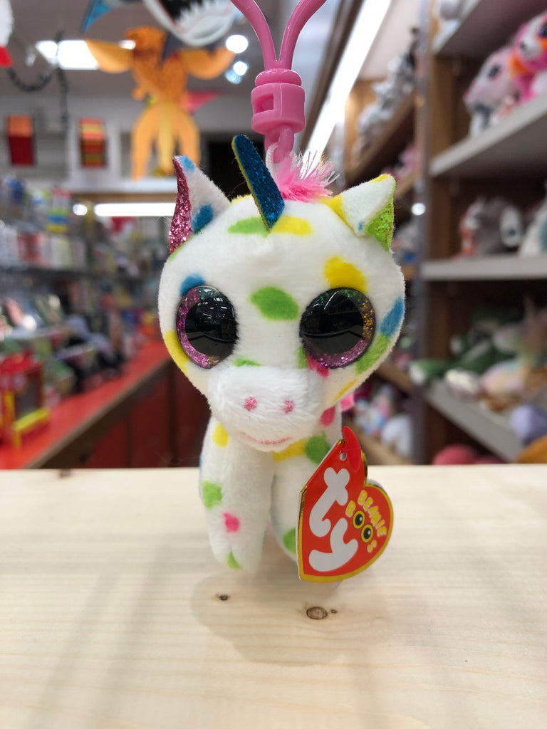 Ty Beanie Boo Harmonie Multicolor Unicorn Plush Clip 5"