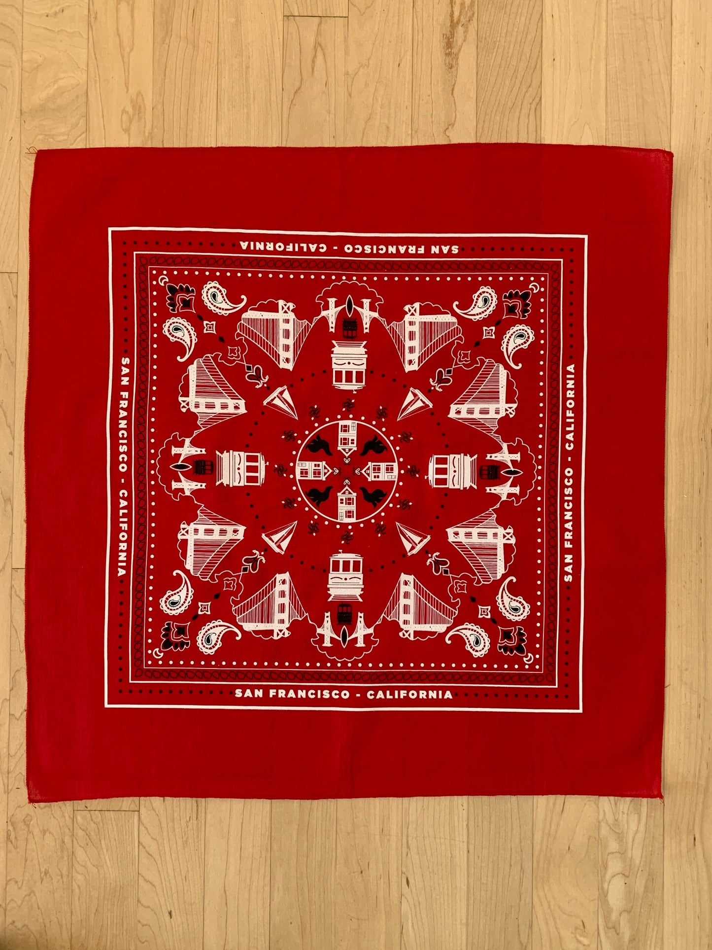 San Francisco Landmarks Cotton Bandana