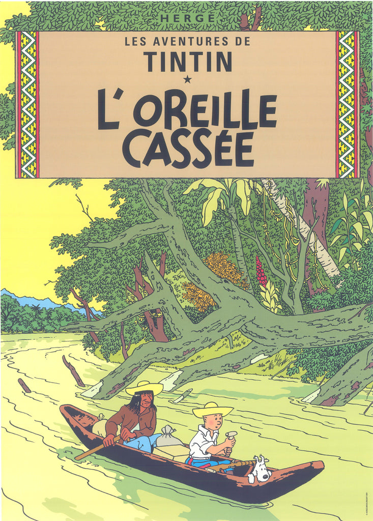 Tintin Postcard: L'Oreille Cassee (The Broken Ear)
