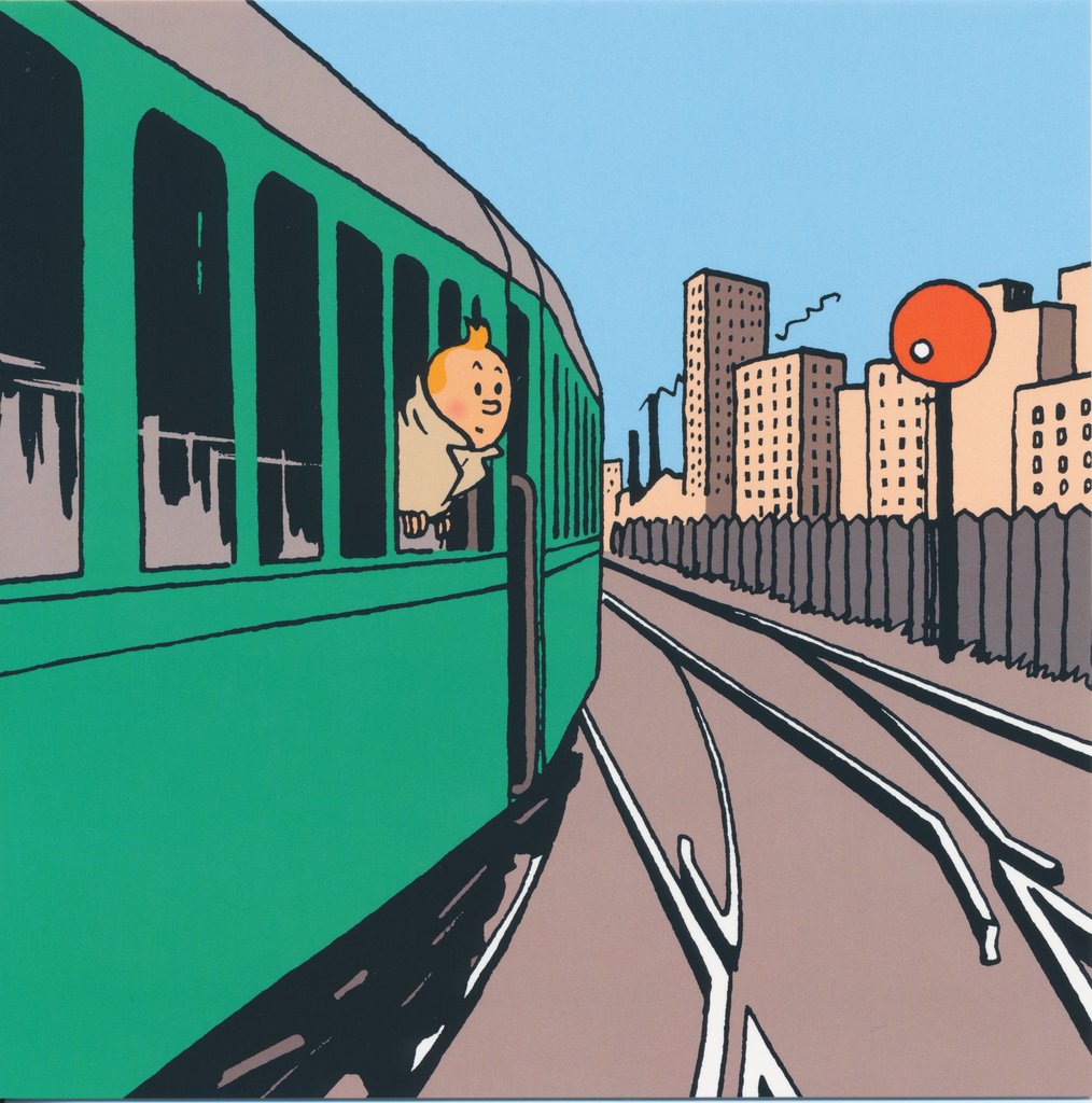 The Adventures of Tintin Train Set of 8 Note Cards