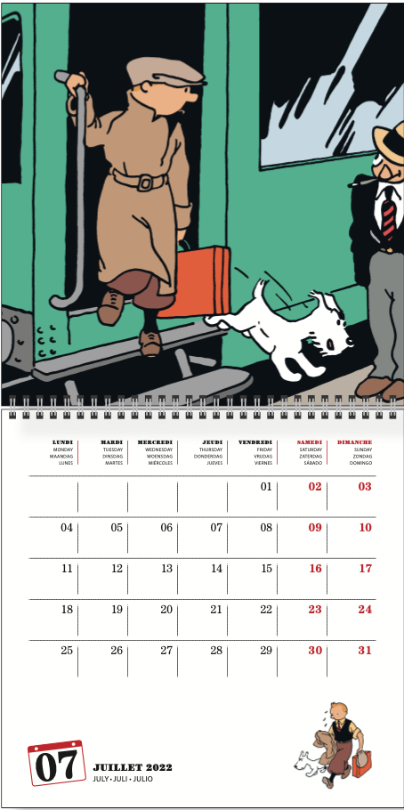 Tintin Wall Calendar 2024