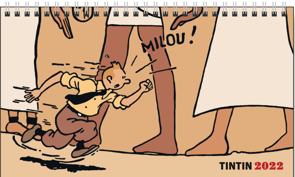 2022 Tintin Desk Calendar 2022. 21cm x 12.5cm