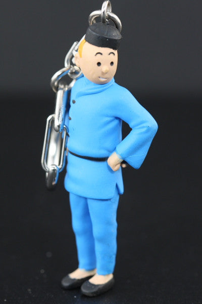 Standing Tintin Figure Key Chain from "Blue Lotus"