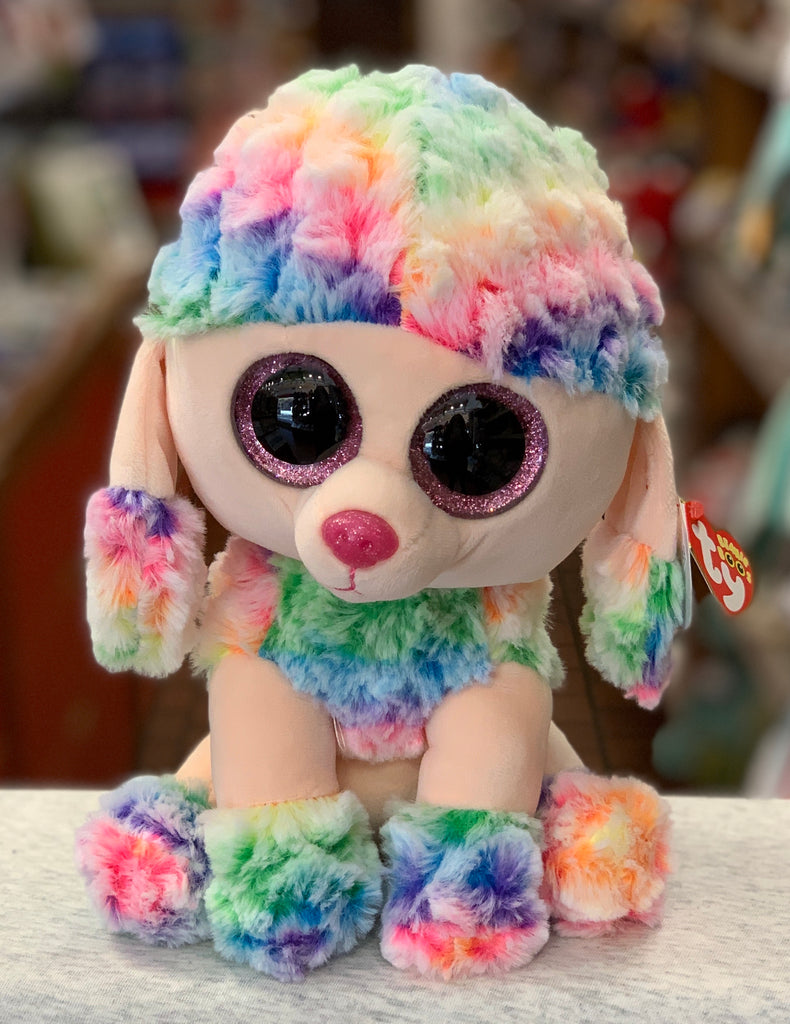 Ty Beanie Boo Medium Rainbow  Dog Plush 13”