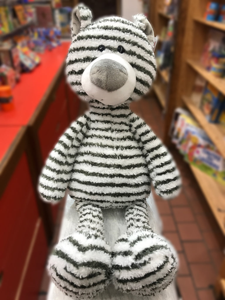 Gund Zag Bear Grey with White Stripes