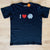 I Heart Snowy Black 100% Cotton Unisex T Shirt. Medium and Large Only