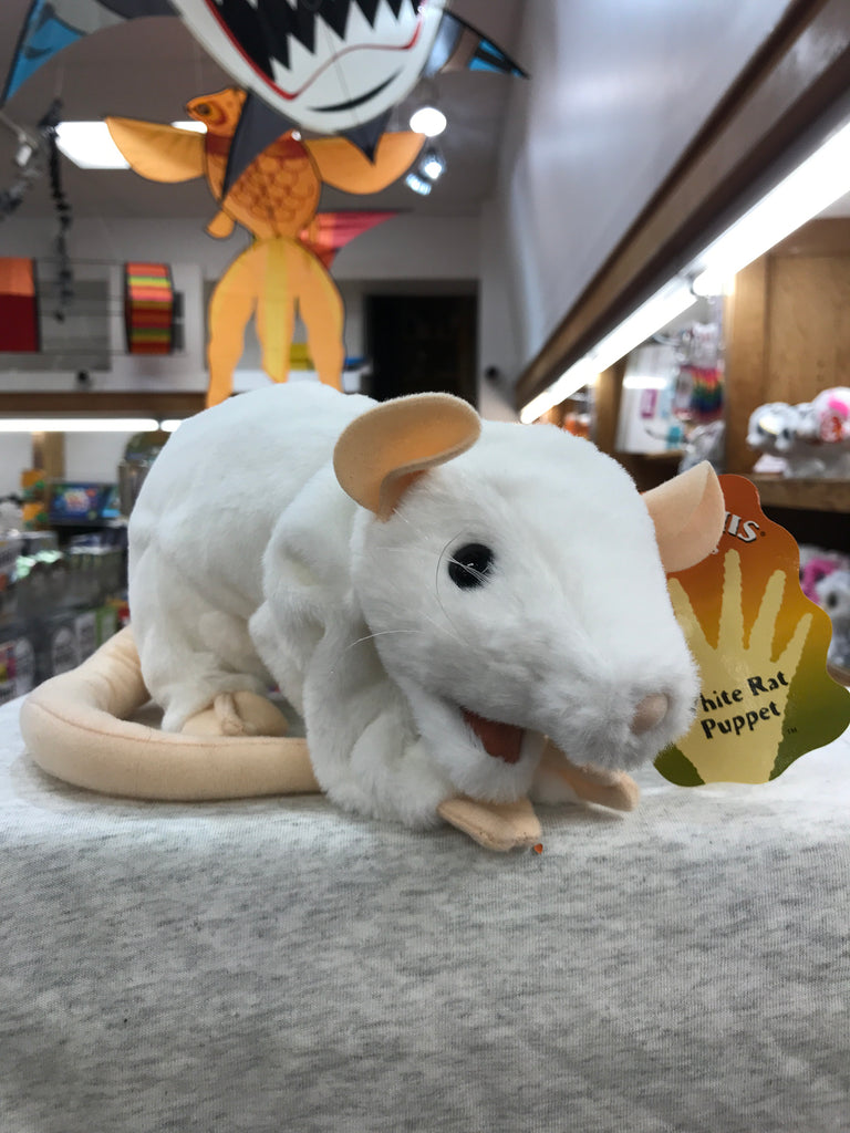 Folkmanis White Rat Puppet 19”