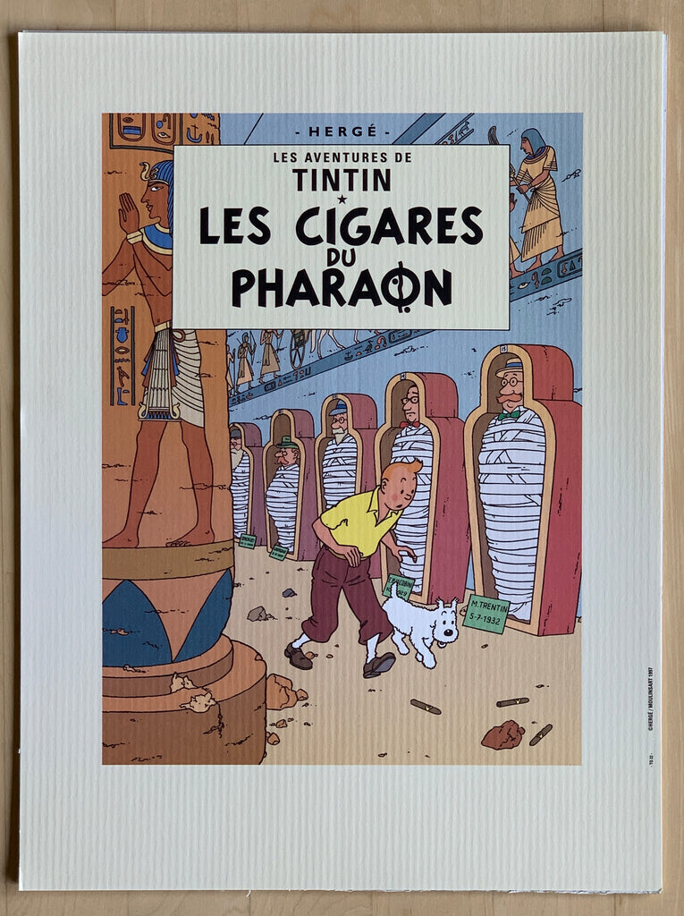 Tintin Lithograph“-TQ 22-“ Les Cigares du Pharaon 1996