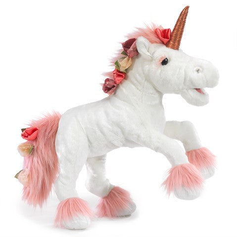 Folkmanis Music Box Unicorn Hand Puppet 26"