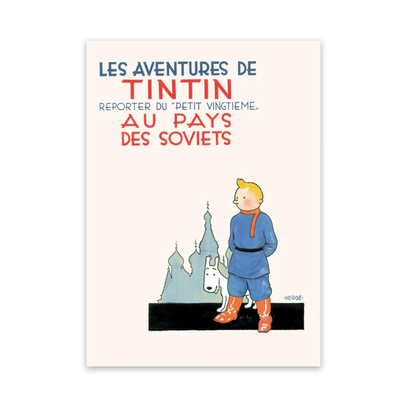 Tintin Postcard: Tintin Au Pays Des Soviets (Tintin in the Land of the Soviets)