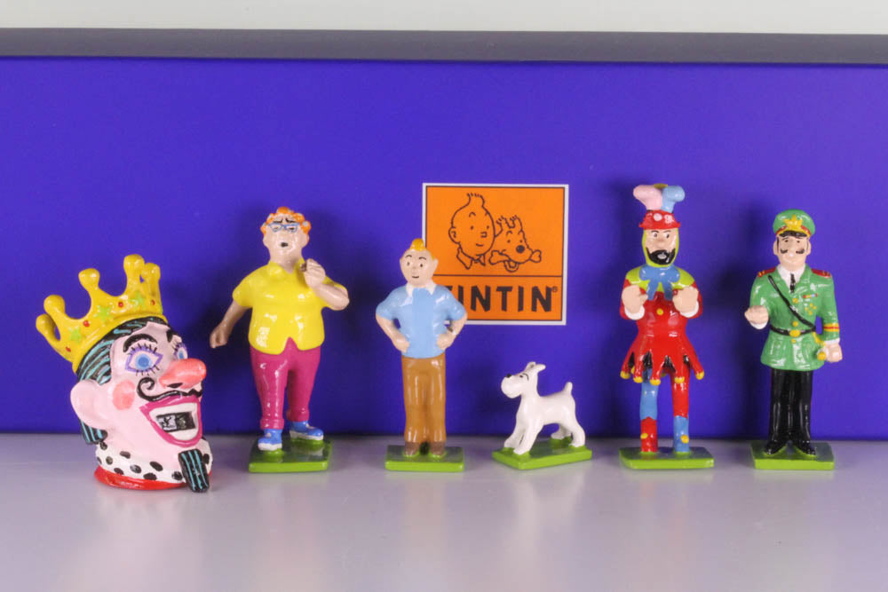 3 MINI FIGURAS METAL TINTIN , HADOCK Y MILU ASTRONAUTAS (TINTIN).  Merchandising Tintin.